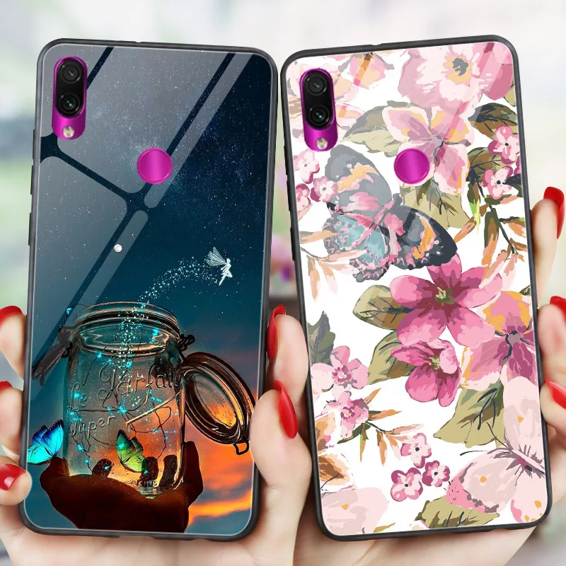 Черный силиконовый чехол с бабочками для телефона Redmi Note 8 T PRO 7 6 5A Prime 6A 7A 8A 5 Plus