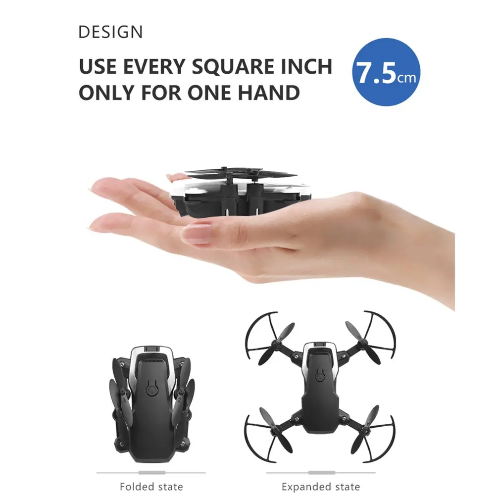 Mini Foldable WiFi FPV RC Drone with HD Camera RC Helicopter Aircraft Altitude hold Aerial Video Toys For Kid