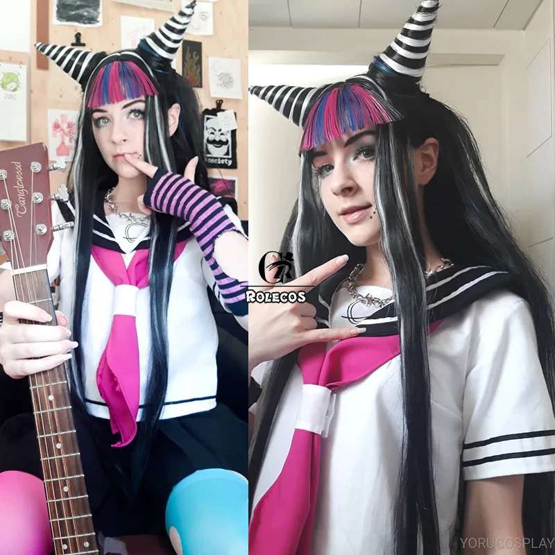 Женский длинный парик для косплея ROLECOS из аниме данганронпа 2 100 см|Аксессуары