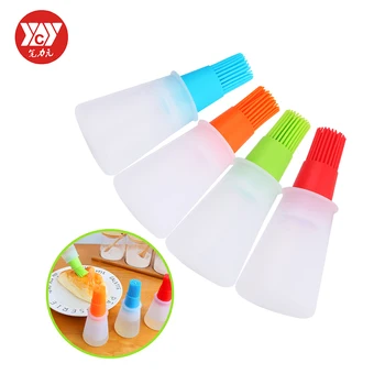 

5 Pcs Silicone Oil Bottle Baking Brush Liquid Oil Honey Brushes Barbecue Basting Tool Pancake Kitchen Accessories Random Color