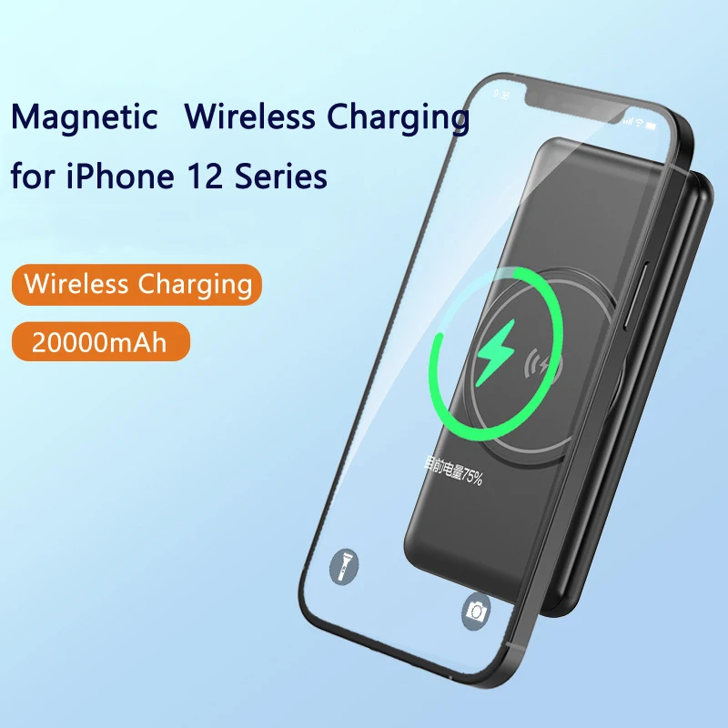

15W Magnetic Qi Wireless Charger Power Bank 20000mAh for iPhone 15 14 13 12 Samsung Huawei Xiaomi 22.5W Fast Charging Powerbank