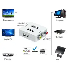 1080P композитный AV CVBS 3RCA к HDMI видео аудио переключатель конвертер адаптер RAC к HDMI конвертер Hdmi кабель