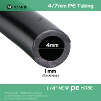 20/50/100เมตร1/4 "ท่อ PE สีดำมีความยืดหยุ่นท่อประปาสำหรับสวนน้ำชลประทานระบบกรองน้ำอุปกรณ์ตู้ปลา 2