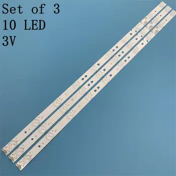 

3 pieces LED backlight strip for 32PAL535 LE32B310N LED315D10-07(B) 30331510219 LED315D10-ZC14-07(A) 30331510213 10LEDs 635mm