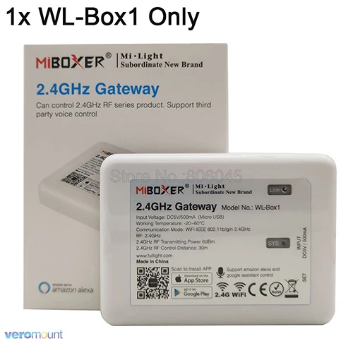 WL-Box1 MiLight GU10 4W RGB+ CCT Светодиодный прожектор FUT103 110V 220V полноцветный пульт дистанционного управления смарт-лампа WiFi Совместимость 4-зоны дистанционного управления - Испускаемый цвет: WL-Box1