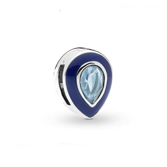 new 925 silver Reflections Clip Beads heart daisy waterdrop leaf white  Charms  Beads Fit Original  Women Bracelet