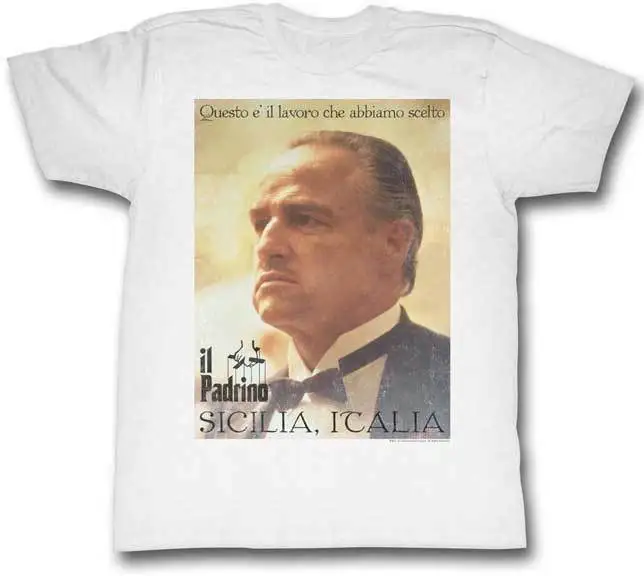 

The Godfather El Padrino Sicilia Icalia Adult T Shirt Classic Gangster Movie