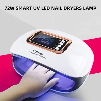 

Painless 72W Smart UV 36 LED Nail Dryers Lamp Manicure LCD Display Drying Lamp Machine For Nail Polish Gel Nail Art Tool