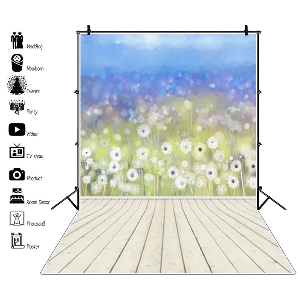 Laeacco Flowers Blooming Trees Bokeh Wooden Floor Baby Portrait Photography Backdrops Photo Backgrounds Newborn Photocall Studio photo backdrop photo wallpaper photography auxiliary props