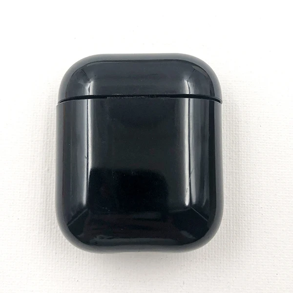 black Пользовательское Имя/логотип/текст Мягкий силиконовый чехол для Air Pods чехол для Bluetooth беспроводной Airpod Чехол DIY индивидуальные фото буквы горячая распродажа - Цвет: black