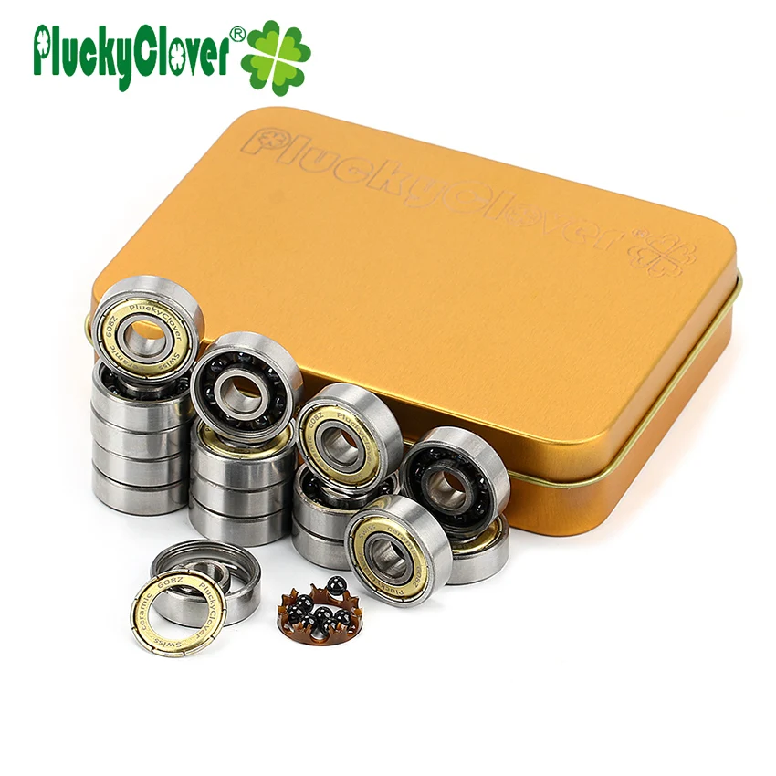 PluckyClover скейт подшипник 608 с 7 керамическими бусинами роликовые коньки скорость скейт керамический подшипник скутер скейтб