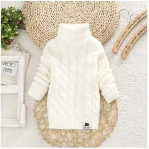 Свитер для мальчиков и девочек клетчатая и плотная универсальная рубашка в Корейском стиле zhen zhi shan теплый свитер с высоким воротником и