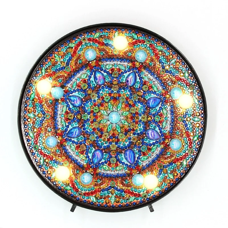 

DIY LED Diamond Lamp Special Shape Diamond Painting Light Luminous Mandala Pattern Embroidery Cross Stitch Diamond Mosaic ZXD031