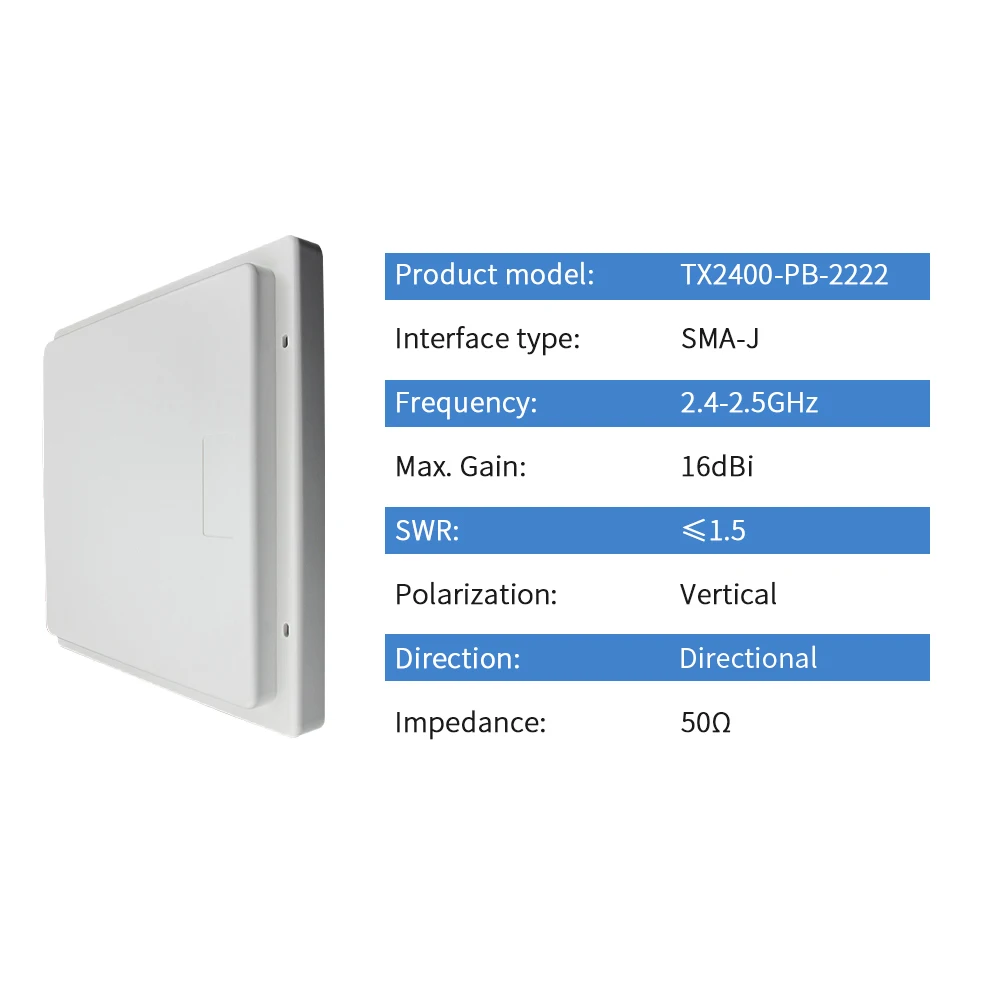 2 4GHz Wifi Antenna 2400M Panel Directional Antenna 16dBi SMA Male Router Antena Signal Amplifier for 2