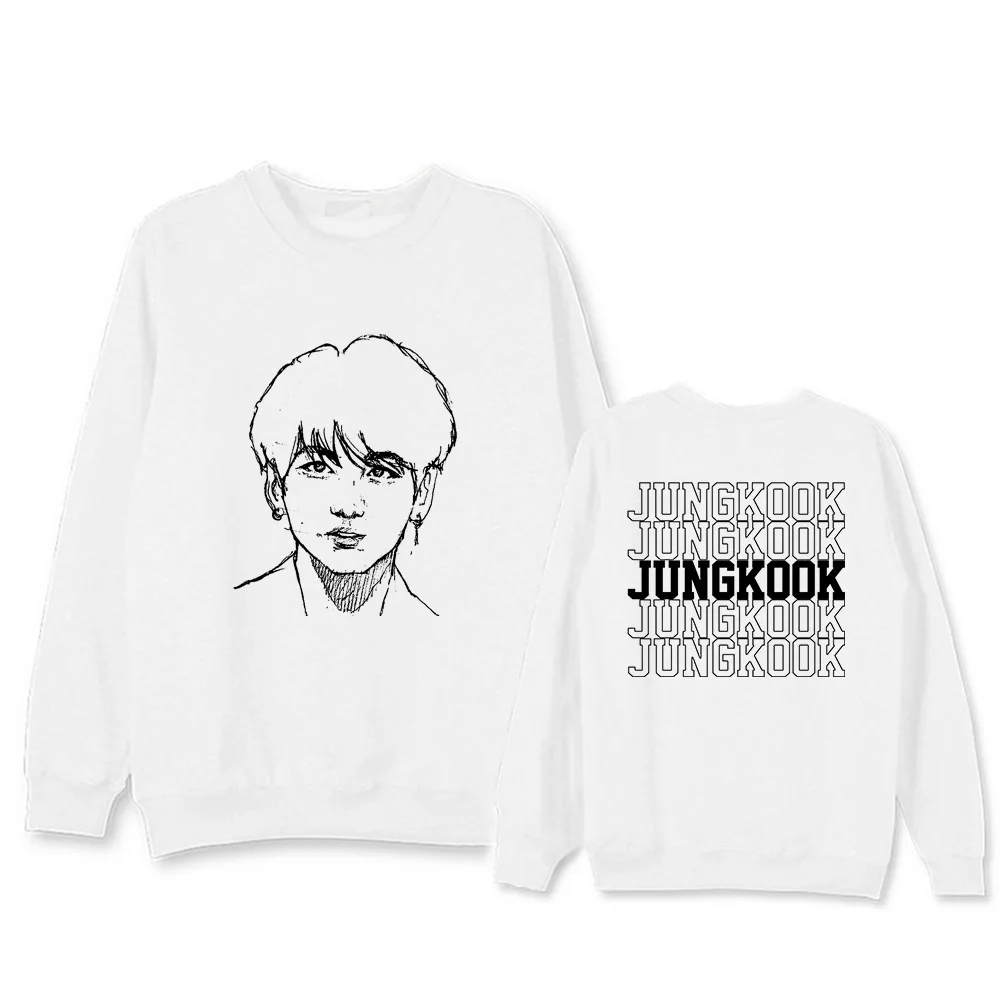  Bangtan boys Kpop pink hoodies clothes harajuku sweatshirt winter coat women Cotton Casual Cartoon 