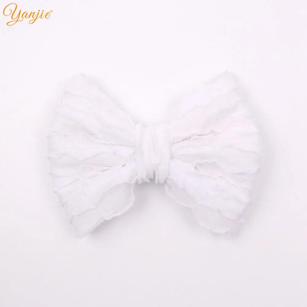 2020 New Arrival Lotus Hem Fabric Hair Bow Barrette Girl's DIY Handmade Accessories Headwear Fashion Clip | Аксессуары для