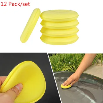 

Car Foam Sponge 12Pcs Foam Sponge Wax Applicator Cleaning Detailing Pads Car Waxing Polish Car Home Care Cleaning Yellow 10cm