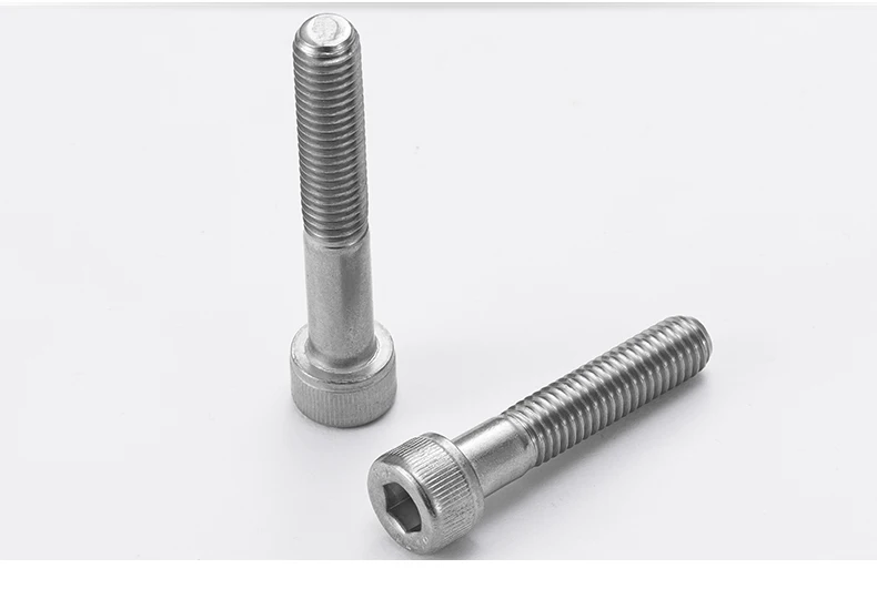 parafusos de meia rosca parafusos de cabeça de soquete hexagonal parafusos de aço inoxidável