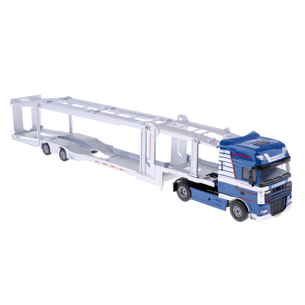 1:50 Kids Party Play Fun Toy 1/50 Die Cast Car Transport Truck Trailer Model