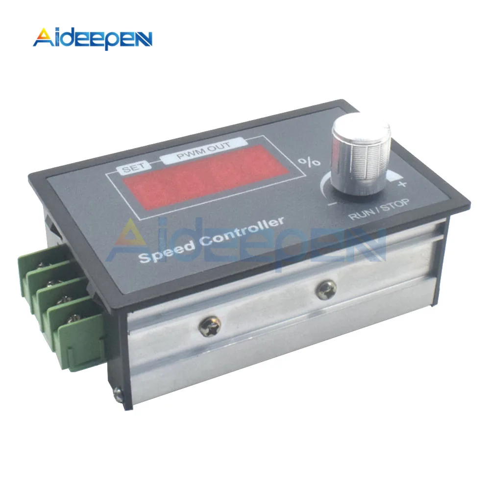 DC 6-60V 6V 12V 24V 36V 48V DC Motor Controller PWM Adjustable Speed Digital Display Encoder Duty Ratio Frequency MAX 20A