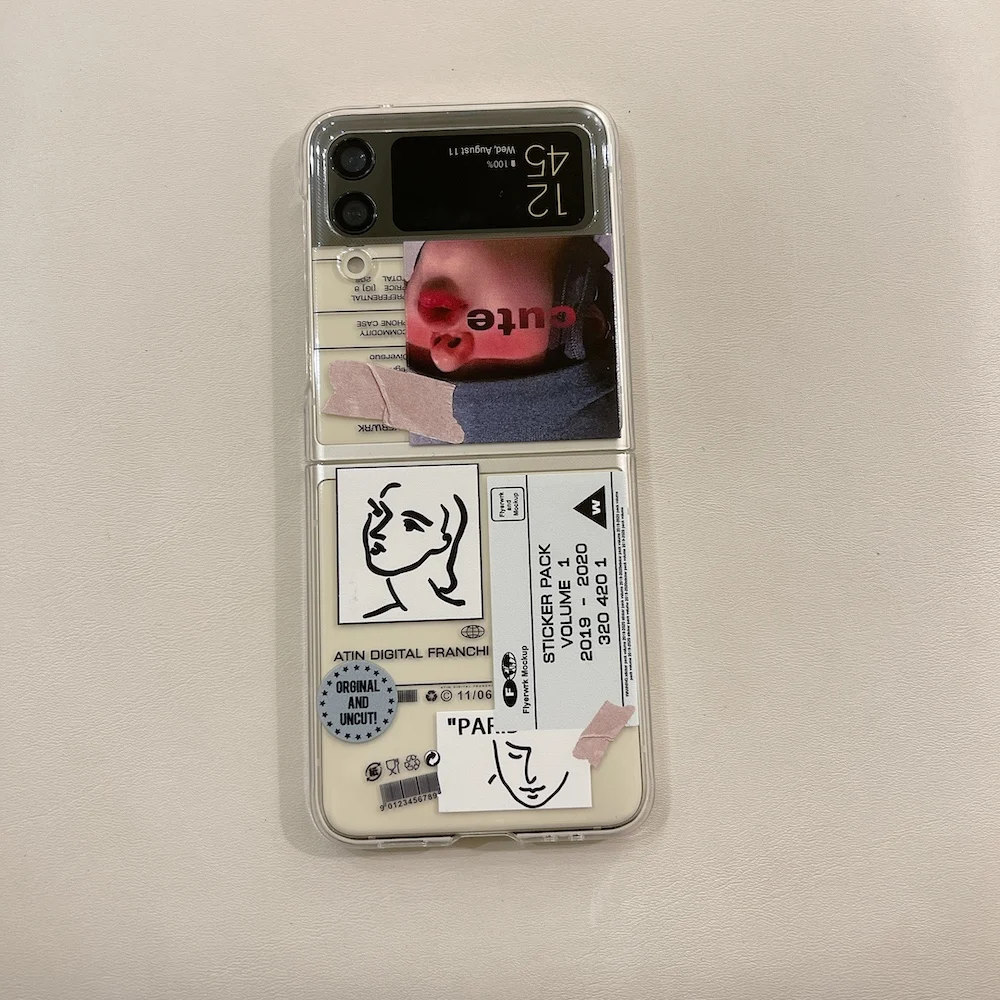 Louis Vuitton Graffiti Samsung Galaxy Z Fold 5 Clear Case