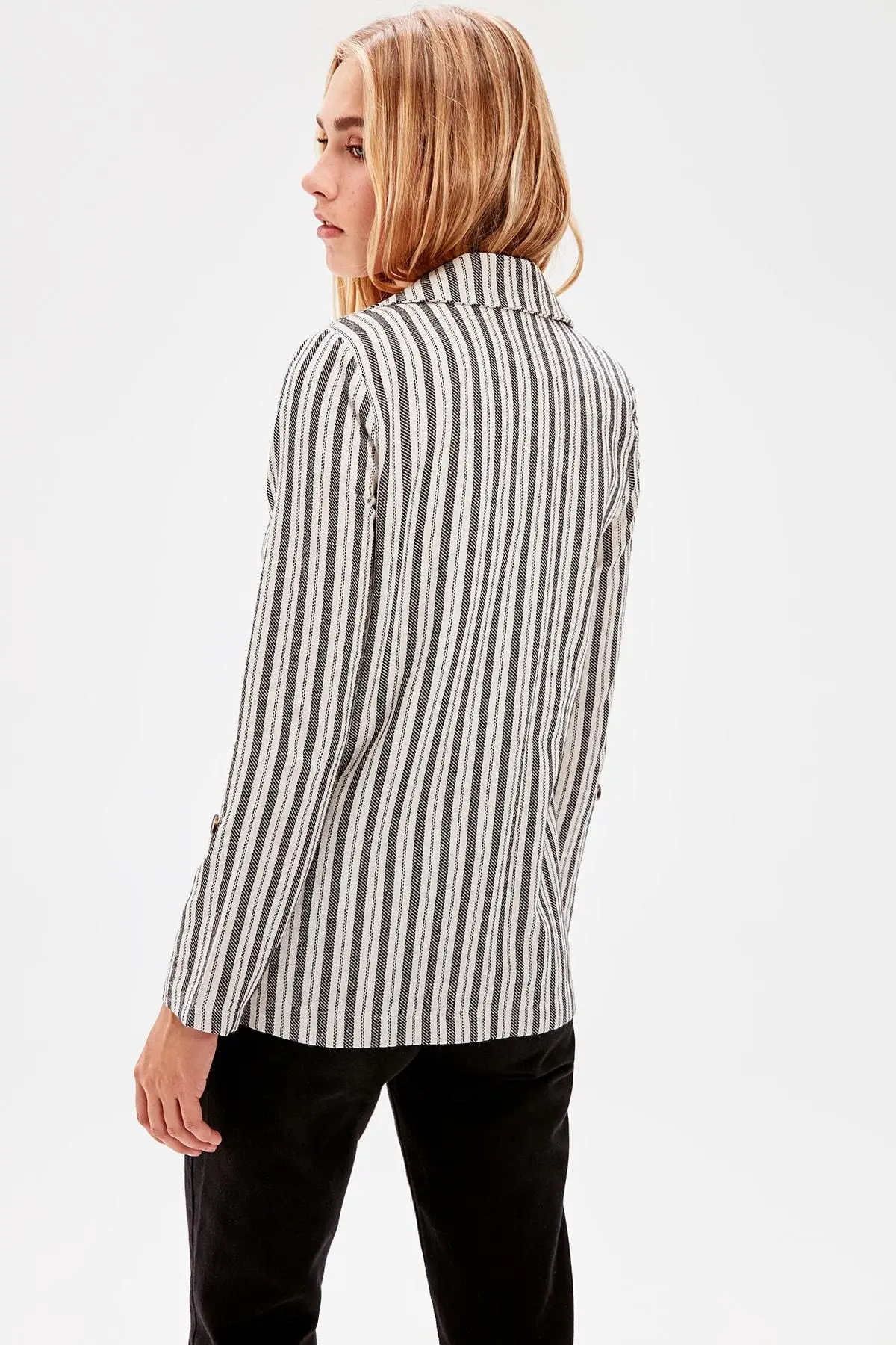 Most effective  Trendyol Black Striped Jacket TWOAW20CE0062