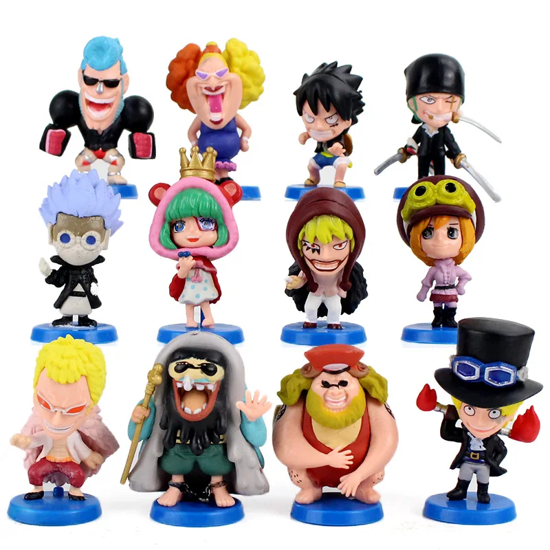 12 шт./лот фигурки Luffy Zoro Franky Sabo Koala Doflamingo Hearts On Donquixote Sugar аниме модели игрушки |