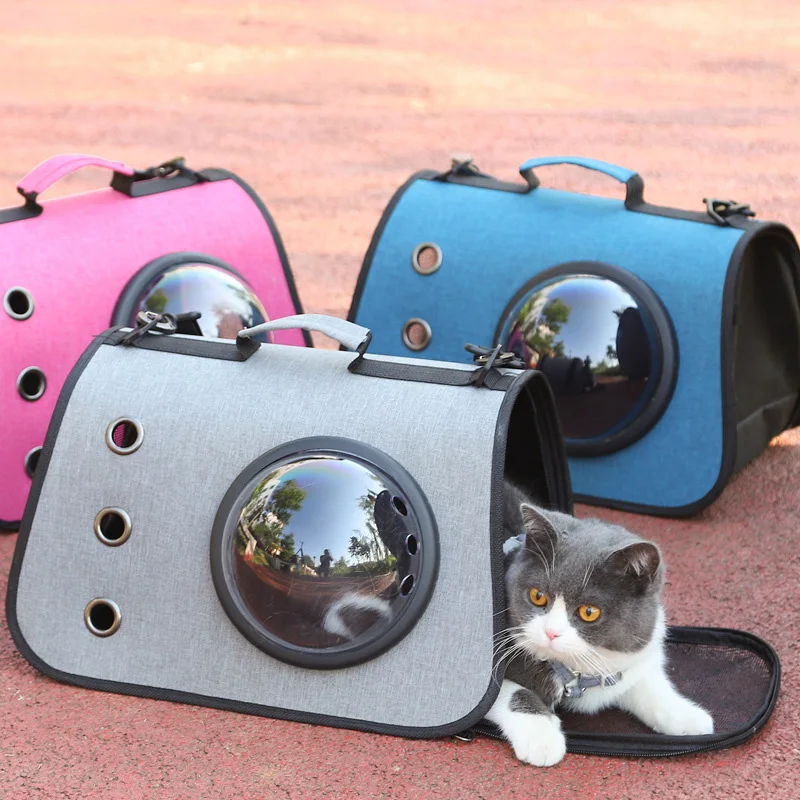 Travel Pet Space Folding Cat Carrier Handbag Puppy Carrying Outdoor Bags for Small Dogs Shoulder Bag Soft Pets Kennel | Дом и сад