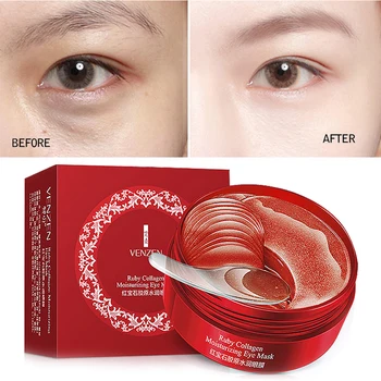 

60pcs Hyaluronic Acid Repair Eye Patches Remove Dark Circles Moisturizing Eye Mask Crystal Collagen Gel Mask Eye Skin Care