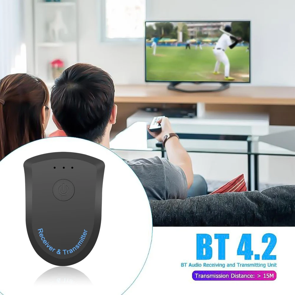 KEBIDU Bluetooth передатчик приемник для ТВ автомобильный компьютер 4,2 беспроводной Bluetooth адаптер 3,5 мм AUX аудио стерео музыкальный приемник