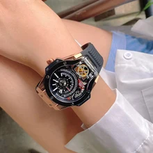 Relojes de cuarzo con correa de goma para hombre, pulsera deportiva Individual con esfera grande, resistente al agua, calendario, novedad de 2021