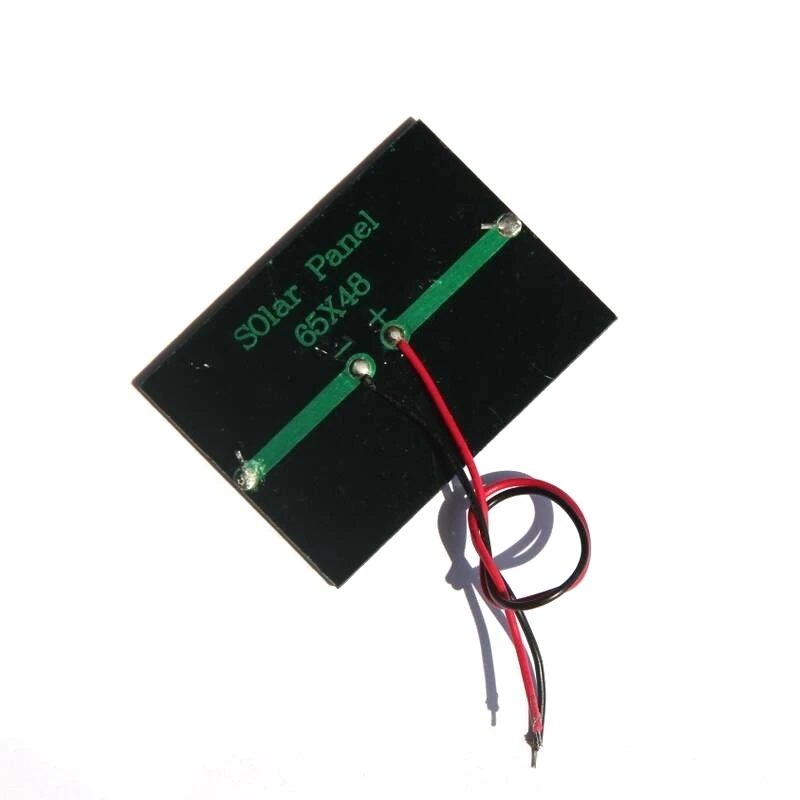 BUHESHUI 0,3 W 3V солнечная панель с проводом DIY Солнечное зарядное устройство для 2,4 V батарея свет исследования Поликристаллической эпоксидной смолы 65*48 мм 10 шт