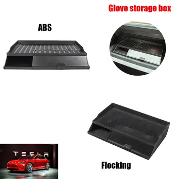 

For Tesla Model 3 18-20 ABS Flocking Glove box storage box 2 Style