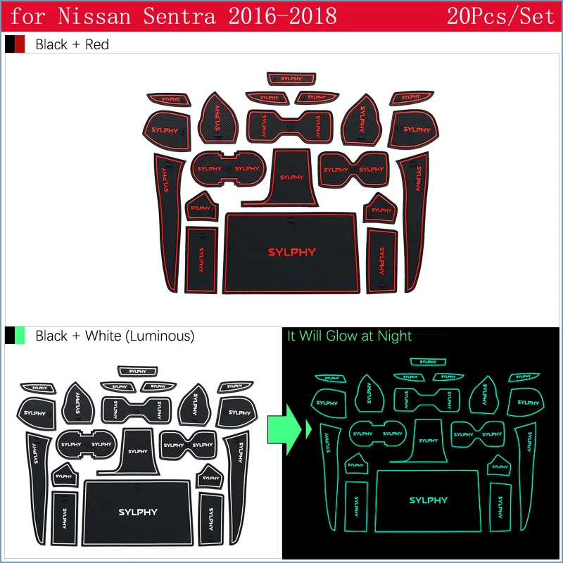 Противоскользящие резиновые ворота слот чашки коврик для Nissan Sentra B17 подтяжка лица Nissan Pulsar Sylphy двери паз коврик