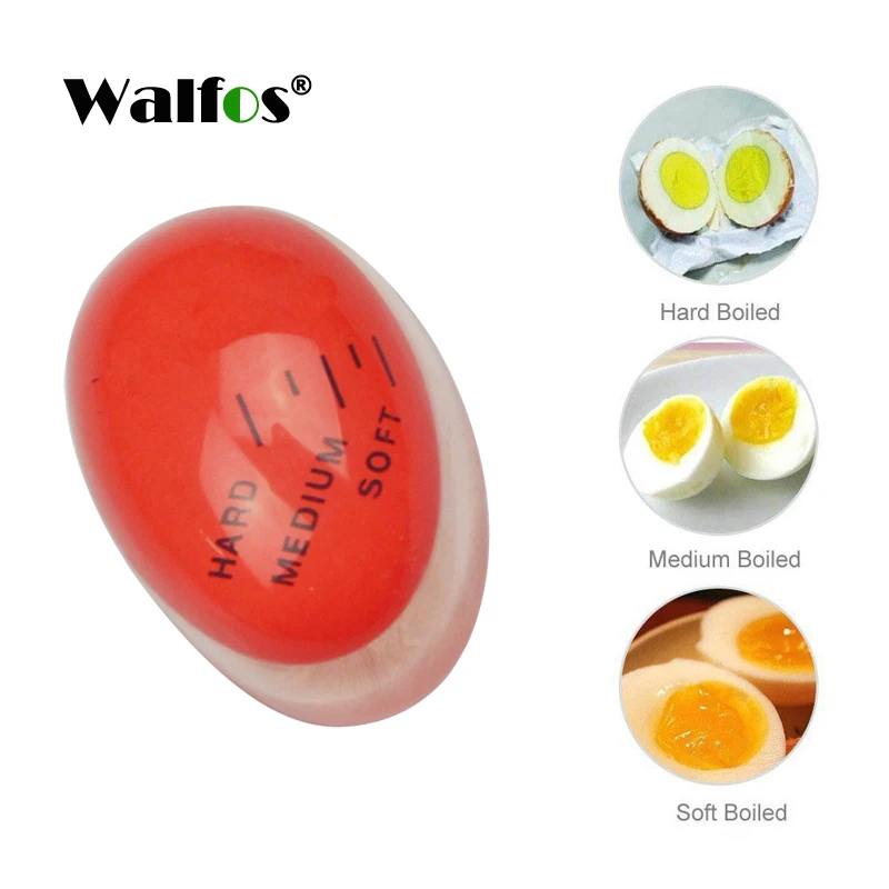 

WALFOS 1 piece food grade Egg Timer Kitchen Supplies Egg Perfect Color Changing Perfect Boiled Eggs Cooking Helper