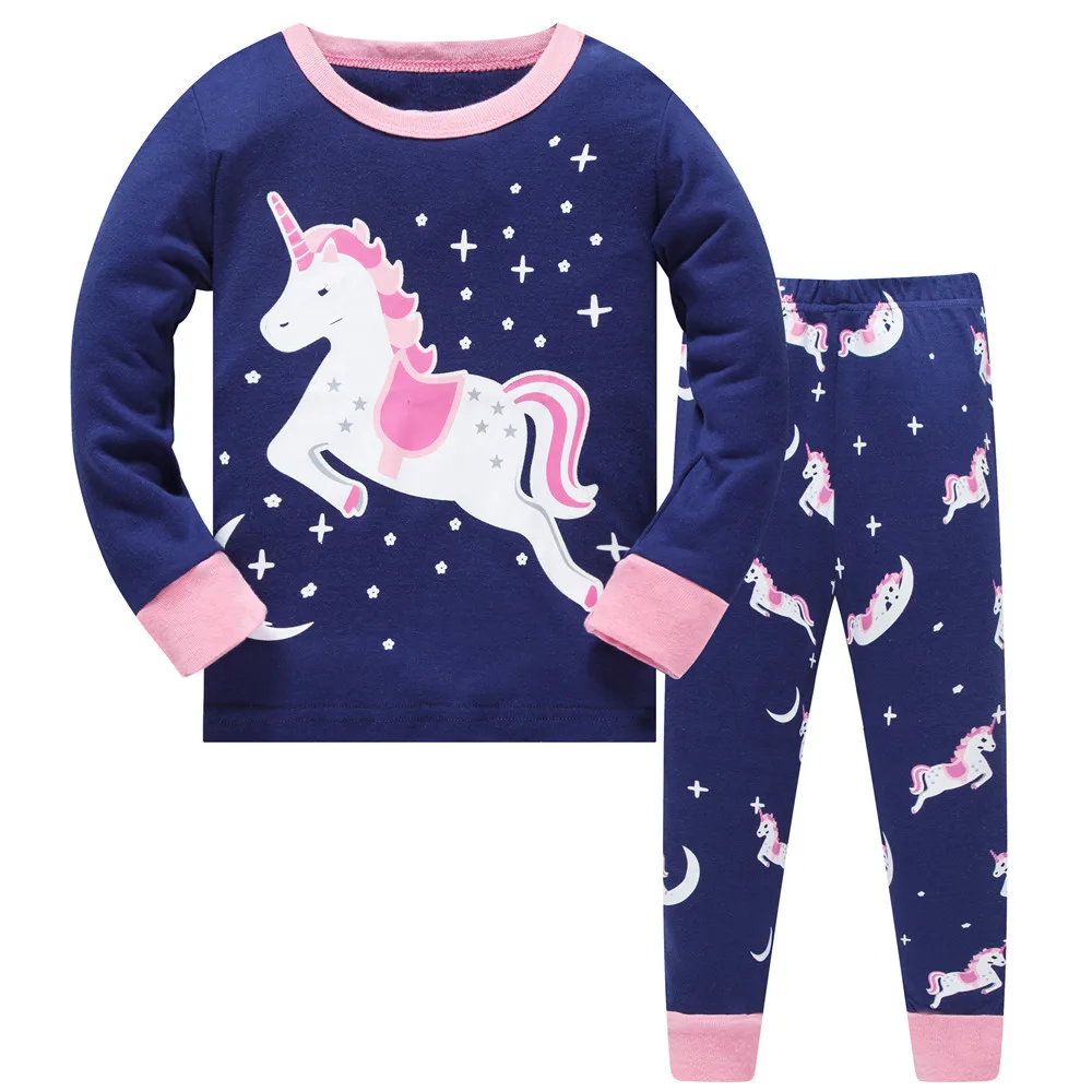 Повседневные наборы пижам для девочек; детская хлопковая домашняя одежда для сна; комплекты одежды для мальчиков; пижамные комплекты с героями мультфильмов; детские пижамы; комплект одежды - Цвет: Model 13