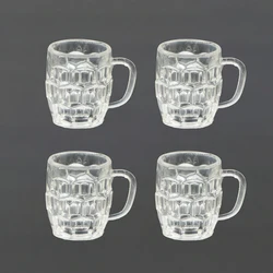 Accessoires miniatures pour maison de poupée 1/12, 4 pièces, Mini verre à vin en résine, Simulation de tasse à boisson, modèle jouets pour décoration de maison de poupée 