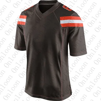 

Mens 2019 American Football Clevelan Sport fans Wear Baker Mayfield Odell Beckham Jr Robert Griffin III Nick CHubb Brown Jerseys