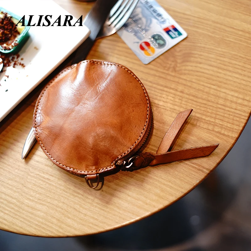 Женский кошелек для монет кожаные сумки из воловьей кожи первого слоя клатча