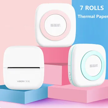 

Mini Printer Portable Thermal Printer Wireless Bluetooth Photo Pocket Printing Moblie Phone Printers for Android IOS
