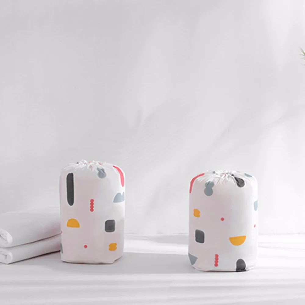 Floral/Geometry Printing Square/Barrel Storage Bag for Beddings Comforters Quilt Pillows Garments Washable Organizer Drop Ship
