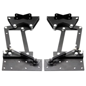 

2pcs folding hydraulic tea table hinge furniture lifting roof mechanism hardware lifting frame coffee computer table frame