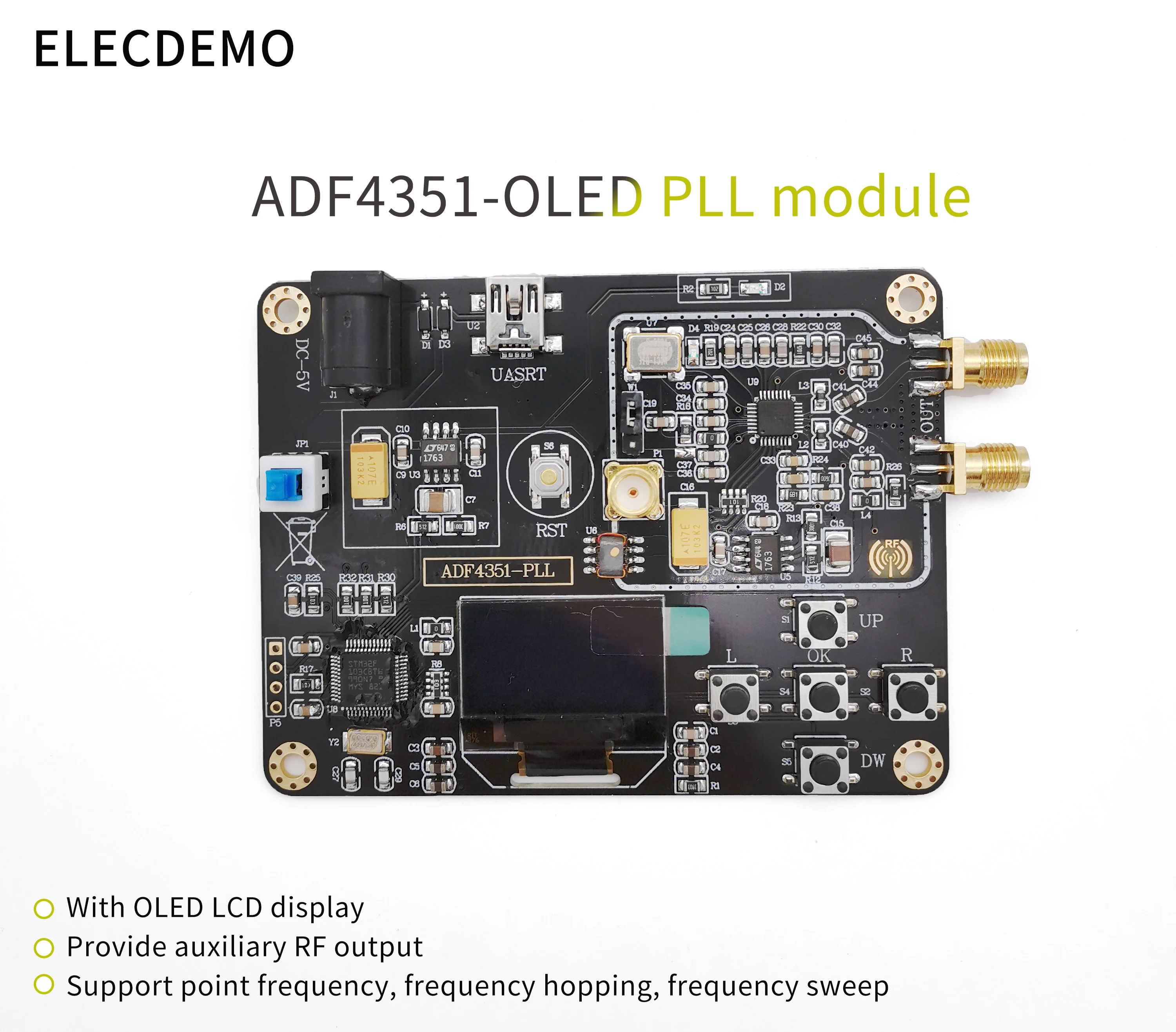 Модуль ADF4351 Бортовой модуль STM32 с одним чипом фазовая блокировка циклический 35M 4 4G