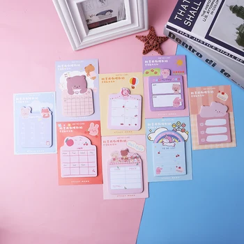 

30pcs/lot Cute Mini Cute Mini Memo Pads Colorful Cartoon Write Down Points Memo Pads Fun Note Cartoon Memo Pads Children Gifts