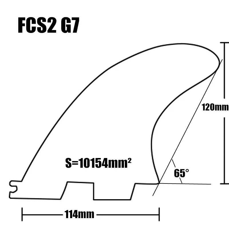Плавник для серфинга FCS 2 G3/G5/G7 плавники синие/красные сотовые Стекловолоконные