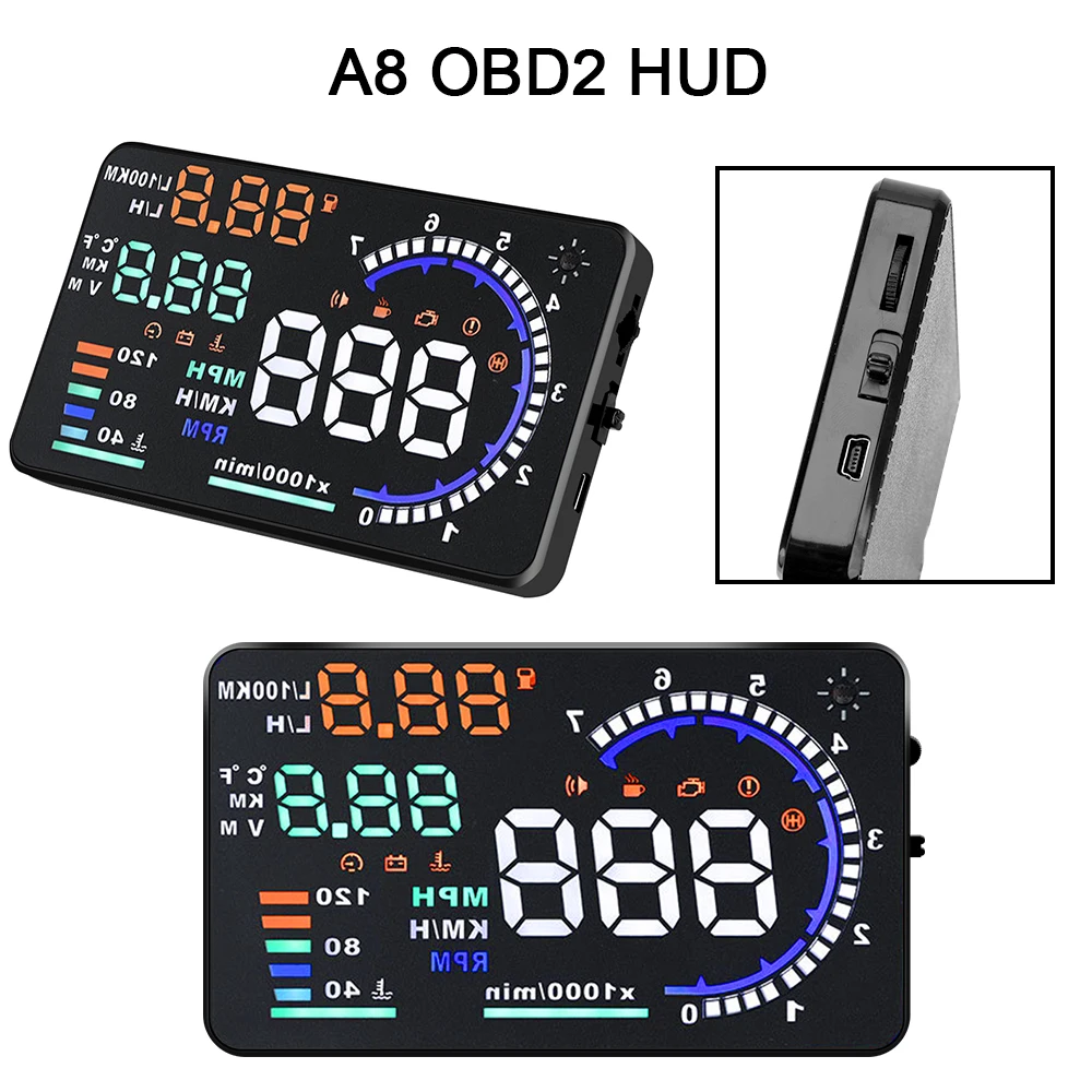   LED   ,  溸   , OBD2 HUD ڵ   ÷, 4 ġ X6 ӵ, 5.5 ġ A8