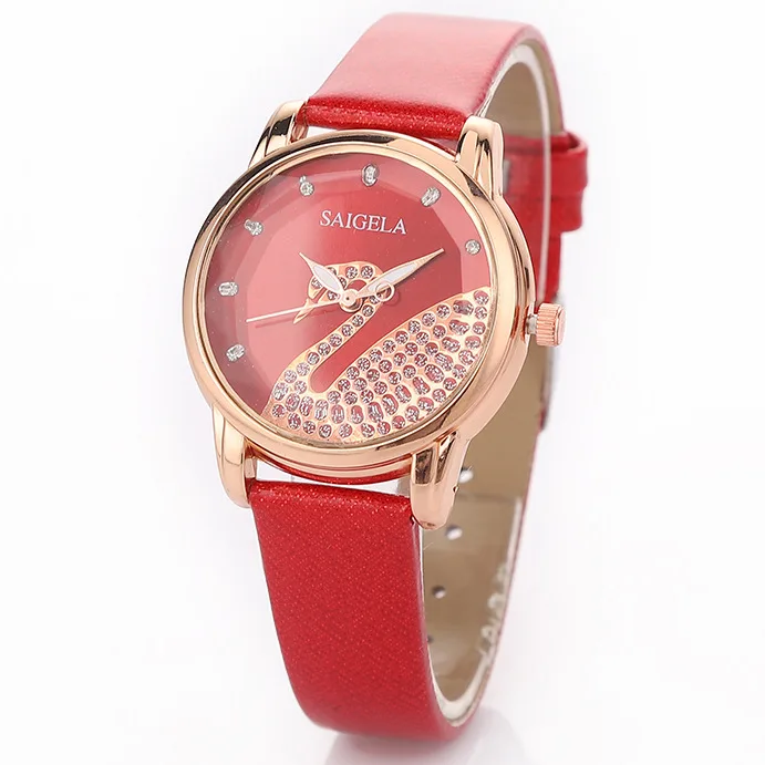 

2019 New Style Swan Quartz Watch Trill Starry Leather Belt Watch Derivative Hot Selling Watch