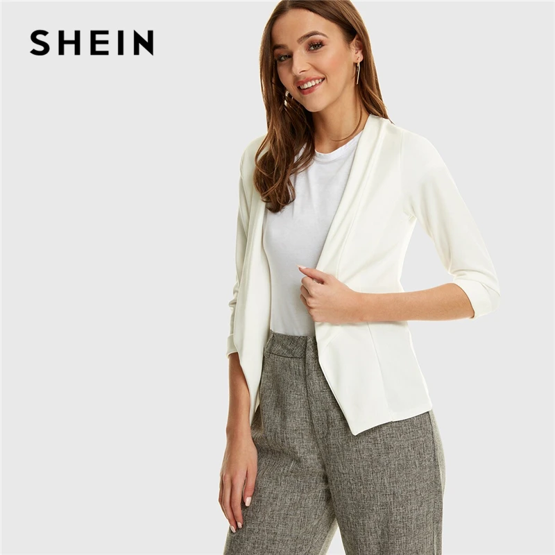 SHEIN Блейзер С Длинным Рукавом Стильный Женский Жакет