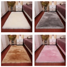 120x60/100X70 см супер мягкий шелковистый коврик из овчины пушистый меховой чехол для дивана искусственный ковер из овчины лохматый шерстяной ковер домашний ковер