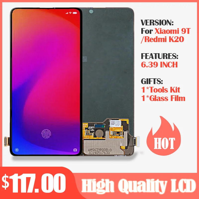 6,3" ЖК-дисплей для Xiao mi Red mi K20 ЖК-дисплей+ кодирующий преобразователь сенсорного экрана в сборе для Xiaomi mi 9T ЖК-экран k20 Замена черного цвета